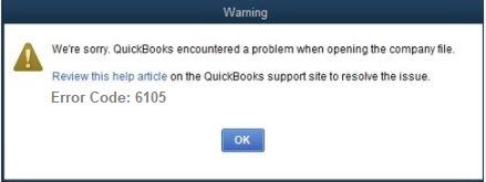 How to Resolve QuickBooks Error Code 6105 While Accessing Company File?