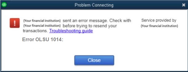 How to Resolve QuickBooks Error 1014 (OL and OLSU Bank Feeds Error)?