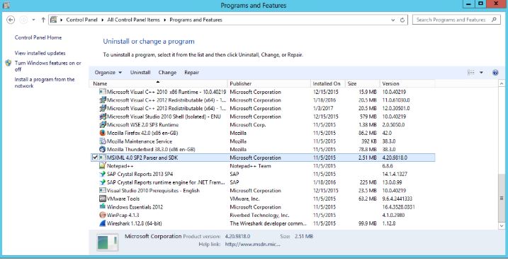 Repair MSXML Components