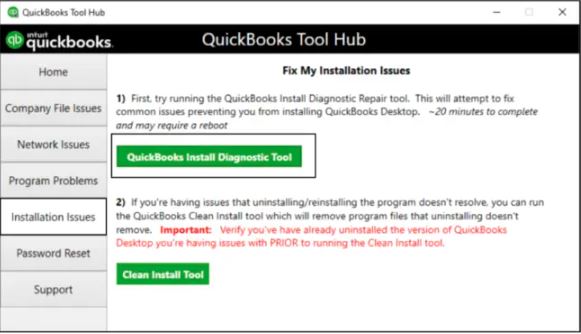 Run the QuickBooks Install Diagnostic Tool